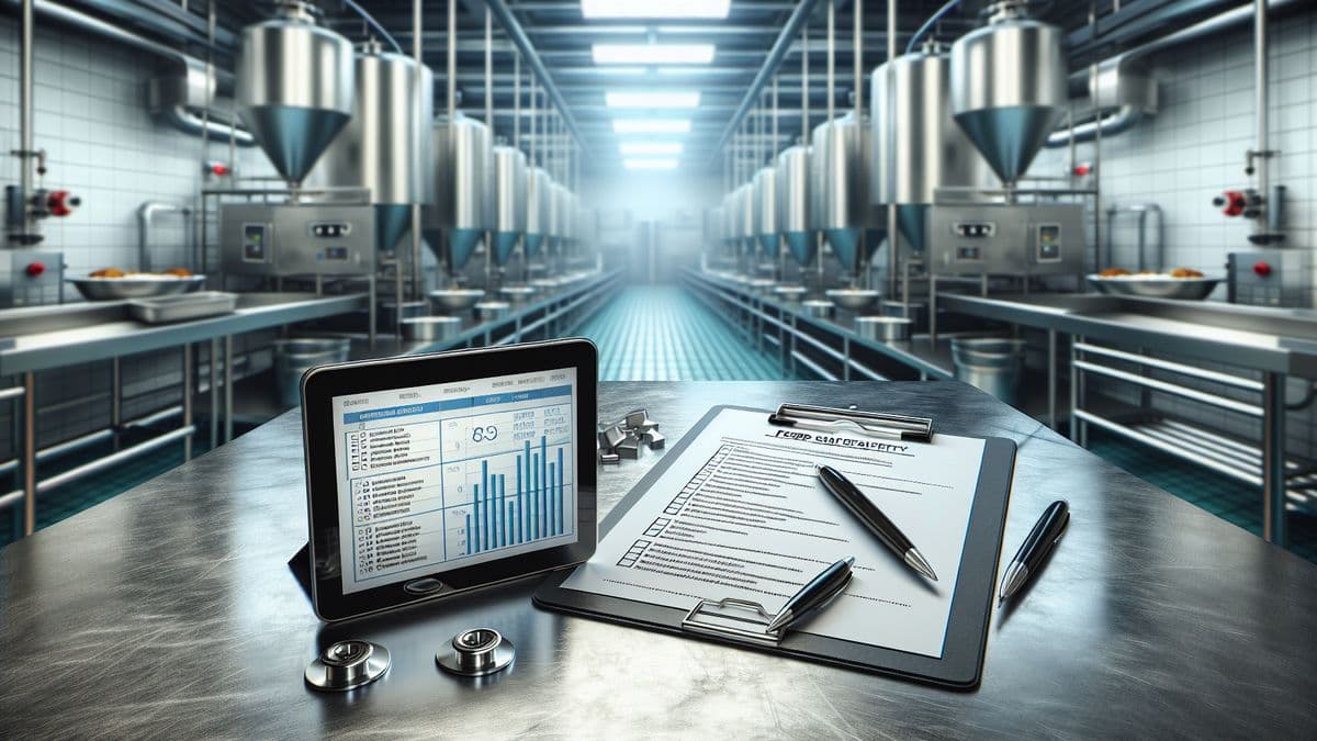 Food safety documentation alongside a digital HACCP monitoring system